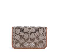 Coach Essential Crystal Signature Jacquard Portafoglio marrone/beige, canvas, donna
