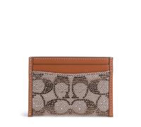 Coach Essential Signature Porta carte di credito marrone chiaro, pelle, donna