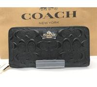 COACH F53834 Portafoglio lungo in scatola con cerniera firmato in pelle outle...