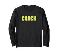 COACH giallo per squadre sportive, palestre e allenamento Maglia a Manica