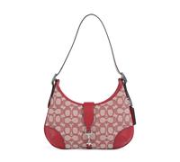 Coach Hamptons Signature Jacquard Borsa a spalla rosso, canvas, donna