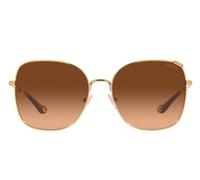 Coach Hc 7133 Occhiali Da Sole Donna Oro Geometrico Marrone 57mm