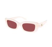 Coach Hc 8390u Occhiali Da Sole Donna Bianco Rettangolari Rosso 51mm