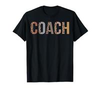 Coach Leopard apprezzamento Abbigliamento Divertente da Donna per Il Lavoro Maglietta con Stampa Grafica Economica