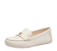 Coach Mocassino da donna Sculpted C Driver in camoscio, Gesso., 37.5 EU