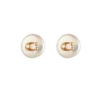COACH Orecchini oro / bianco perla Donna - Abbigliamento - Occasioni - Matrimonio - Per la madre della sposa - Scarpe e accessori - Gioielli COACH One Size