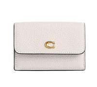 Coach Polished Pebble Leather Essential Mini Trifold Wallet