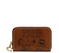 Coach Porta carte da donna Essential Small Zip Around, B4/Nocciola, Taglia unica, Porta carte Essential Small Zip Around