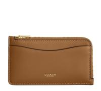 Coach Porta carte da viaggio con cerniera da donna, Colore: marrone miele., Taglia unica