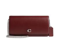 Coach Portafoglio lungo da donna Evie con catena, Rubino scuro/sinistro, Taglia unica, Portafoglio lungo con catena Evie