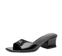 Coach Sandalo da donna con tacco a C scolpito, nero, 35.5 EU