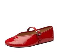 Coach Scarpe basse da donna Sculpted C Soft Mary Jane, Nero/Cremisi/Green Glow, 39 EU
