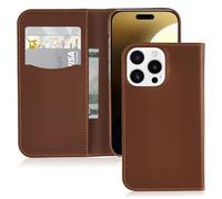 COACH Signature Leather - Custodia a portafoglio in due pezzi staccabili per iPhone 16 Pro, compatibile con ricarica wireless, colore: nocciola
