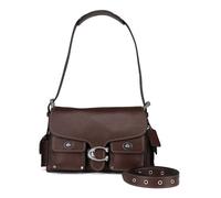 Coach Tabby Cargo Borsa a spalla marrone scuro, pelle, donna