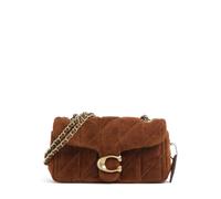 Coach Tabby Quilted Suede 20 Borsa a spalla marrone, Rauleder, donna