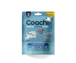 Coachi Ricompense Naturali per L'addestramento - Ipoallergenici e Grain Free, Piccole Ricompense a Basso Contenuto Calorico. Ideale per Cuccioli e Cani oltre le 8 settimane (Pesci Dell'oceano, 100g)