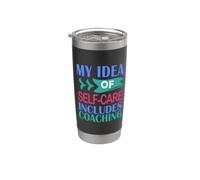 Coaching divertente La mia idea di cura di sé include il coaching Bicchiere termico in acciaio inox doppia parete