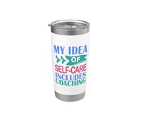 Coaching divertente La mia idea di cura di sé include il coaching Bicchiere termico in acciaio inox doppia parete