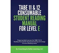 Coaching for Bette TABE 11and 12 Consumable Student Reading Manual f (Tascabile)