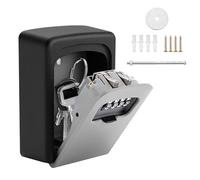 COACOM 1 cassetta portachiavi grigia con combinazione combinata, cassetta di sicurezza, cassetta portachiavi montata a parete, cassetta portachiavi per uso esterno
