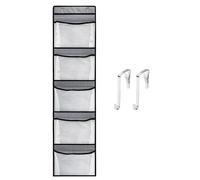 COACOM 1 custodia sospesa con gancio in metallo, 5 scomparti, borsa portaoggetti per guardaroba, borsa portaoggetti dietro la porta, per bagno, camera da letto, giocattoli