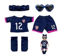 COACOM 1 Fascia, 1 Maglia, 1 Pantaloncini, 1 Paio di Calzini E 1 Occhiali, Abiti da Bambola, Forniture per Bambole, Giocattoli per Bambini.