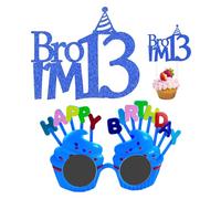 COACOM 1 Inserto per Le Carte di Compleanno E 1 Occhiali da Compleanno, Inserto per Carte Creative E Divertenti, Decorazioni per Torte, Forniture per Feste di Compleanno.