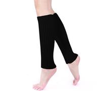 COACOM 1 Paio Di Scaldamuscoli Da Donna Neri, Morbidi Scaldamuscoli Invernali Lavorati a Maglia, Adatti per Pattinaggio Su Ghiaccio, Balletto E Pratica Di Danza