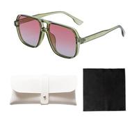 COACOM 1 Pezzo Di Occhiali Retrò, Custodia Da 1 Pezzi E Tessuti Per La Pulizia Da 1 Pezzi, Occhiali Da Sole Alla Moda E Versatile, Occhiali Da Sole Da Uomo, Prodotti Per Esterni.