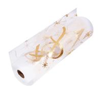 COACOM 1 runner da tavola da 18 anni, in tessuto a rete, decorazione per feste per il 18 compleanno, striscione dorata, per tovaglie e centrotavola (28 cm x 5 m)