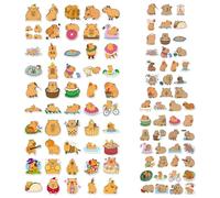 COACOM 100 Capybara Graffiti, Simpatici Adesivi Decorativi per Bambini, Durevoli per Animali Cartoni Animati, Personalizzati Impermeabili Fai Da Te per Custodie del Cellulare