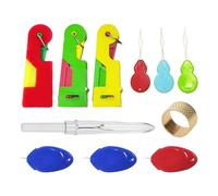 COACOM 11 infila aghi, accessori per punto croce, uncinetto, strumento portatile, ago da cucito autofilettante, adatto per cucito a mano, ricamo, cucito a mano