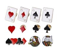 COACOM 11 Pezzi Spilla da Poker, Spilla Creativa, Spilla Divertente, Spilla in Metallo, Spilla Decorativa di Abbigliamento.