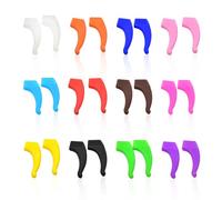 COACOM 12 paia di custodie antiscivolo per occhiali, silicone, multicolore, Modern, Taglia unica
