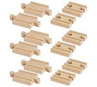 COACOM 12 Pezzi Training di Faggi, Connettore di Binari in Legno Creativo, Binario per I Giocattoli per Bambini, Accessori per Treni Divertenti.