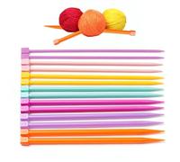COACOM 14 ferri da maglia, set di ferri da maglia corti da 4 mm a 10 mm, aghi di lana in plastica, accessori fatti a mano, adatti per maglieria fai da te