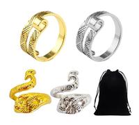 COACOM 2 anelli per dita all'uncinetto, 2 anelli per maglieria, 1 borsa di flanella, anelli per uncinetto, accessori per lavori a maglia e uncinetto