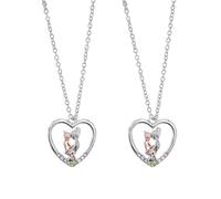 COACOM 2 Collane da Abbraccio Madre-Figlia, Accessori A Tema Familiare, Semplici Collane da Donna, Regali Commemorativi per Le Vacanze.