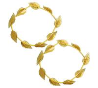 COACOM 2 fasce dorate greco-romane, orecchini a foglia d'oro, accessori per capelli dorati, per uomini e donne, fasce in foglia d'oro, adatte per feste, cosplay, Natale