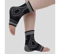 COACOM 2 Maniche A Compressione alla Caviglia E 1 Paio di Ginocchiere, Supporto per Copertura Elastica, Sollievo dal Disagio alla Caviglia, Protezione Sportiva E Usura Quotidiana (Taglia M).