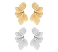 COACOM 2 Paia di Borchie di Petali, Orecchini Elei, Orecchini retrò, Accessori per Abbigliamento, Orecchini Semplici E Versatili.