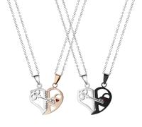 COACOM 2 Paia di Collane Magnetiche A Forma di Cuore, Gioielli Romantici per Uomo E Donna, Regali di San Valentino, Abbigliamento Casual Quotidiano E Accessori Coordinati.