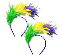 COACOM 2 Pezzi di Fasce per Piume, Fasce per La personalità retrò, Accessori per Abbigliamento per Feste, Fasce Creative, Fasce Divertenti.