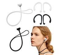 COACOM 2 Pezzi di Nastri Magnetici per Cuffie E 2 Paia di Ganci per L'Orecchio Anti-Perso, Corda in Silicone Anti - Perso Magnetico, Flessibile, Adatto per Viaggi Quotidiani E Scene Sportive.