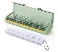 COACOM 2 Scatole per Pillole da Sette Giorni, Separate Singolarmente in Scomparti, Sigillate E Resistenti All'Umidità, Mini Scatola di Immagazzinaggio Portatile per Pillole da Viaggio.