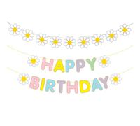 COACOM 2 Set di Bandiere di Compleanno Daisy, Decorazioni per Feste di Compleanno, Disposizione delle Scene, Bandiere Creative Carine, Bandiere Semplici E Versatili.