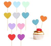 COACOM 200 Pezzi di Segnali di Legno d'Amore, Inserti per La Decorazione della Torta, Forniture per Feste, Accessori per La Decorazione da Forno, Cartelli in Legno di Cibo.