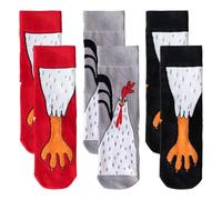 COACOM 3 Pezzi di Divertenti Calze Ad Artiglio di Pollo, Calzini Creativi Carini E Divertenti, Caldi E Comodi Senza Piedi Intasati, Accessori per La Festa di Natale.
