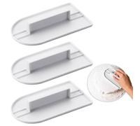 COACOM 3 pezzi macchina per levigatura e lucidatura, raschietto per torte, strumento per la levigatura della torta, uso domestico, pasticceria, fondente, strumento per levigare la glassa (bianco)