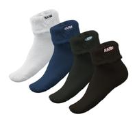 COACOM 4 paia di calzini termici, accessori termici invernali, calzini anti-sci, calzini a metà polpaccio, calzini da donna ispessiti, multicolore, Einheitsgröße